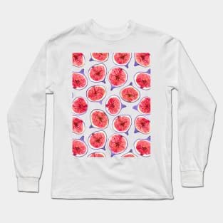 Fig slices watercolor Long Sleeve T-Shirt